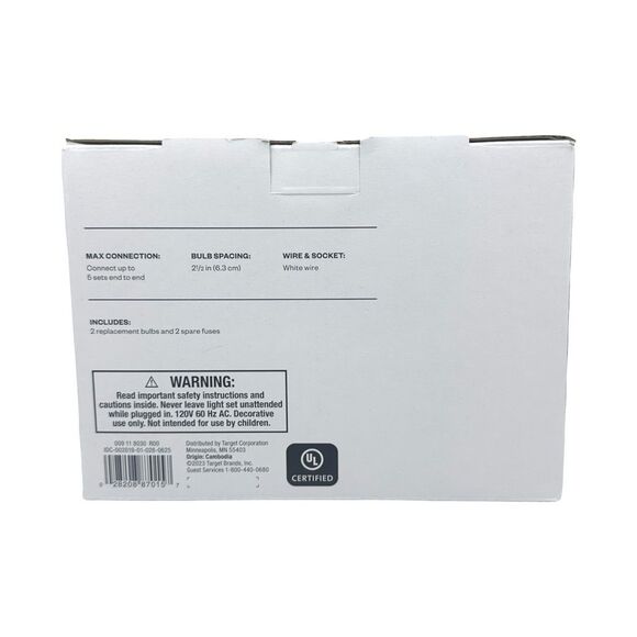 Room Essentials 100 Mini String Fairy Lights Indoor / Outdoor Use Incandescent - Picture 3 of 3